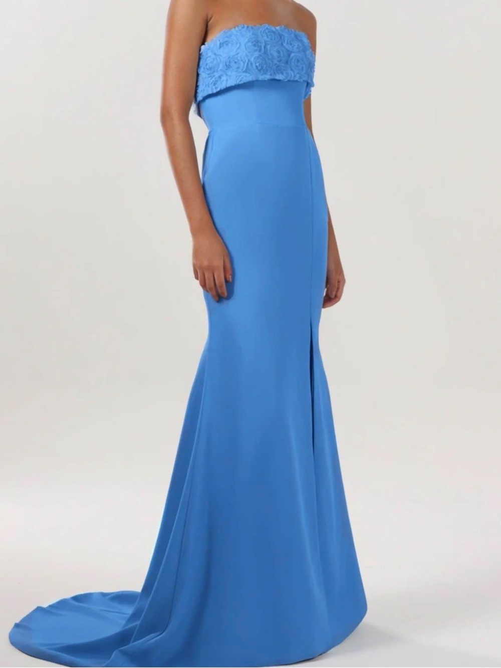 Strapless Blue Formal Dress